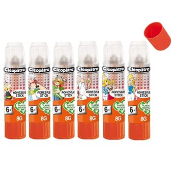 Boîte de 6 bâtons de colle Cléopâtre Cléostick Adhésive Astérix 8g