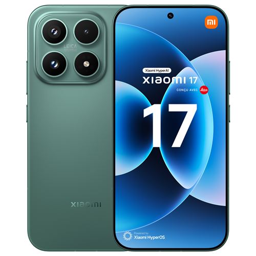 Smartphone Xiaomi 17 6,3 5G Double Nano SIM 512 Go Vert conçu avec Leica Smartphone Xiaomi 17 6,3 5G Double Nano SIM 512 Go Vert conçu avec Leica