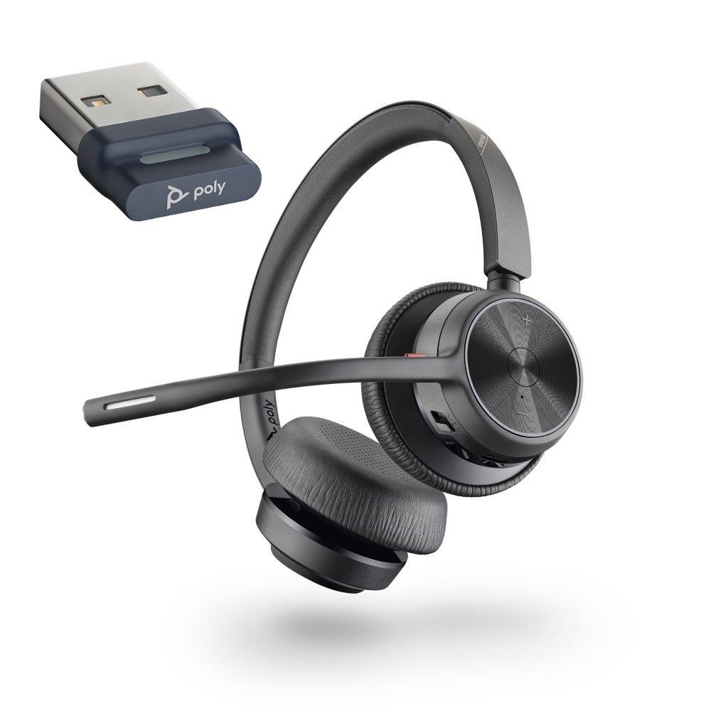 Micro casque sans fil Bluetooth Voyager 4320 UC pour PC/Mac Gris