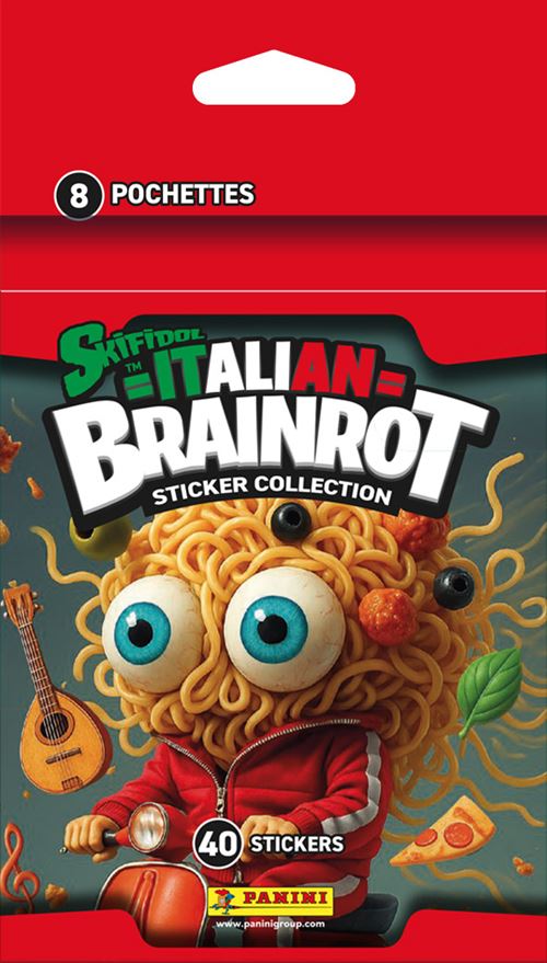 Cartes à collectionner Panini Skifidol Italian Brainrot Stickers Blister 8 pochettes - vue 1