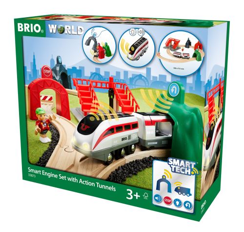 Circuit de voyageurs et locomotive intelligente Brio