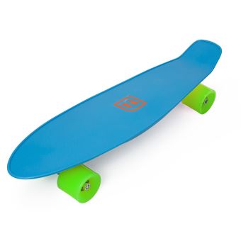 Funbee Mini Skateboard Cruiser 17 Pouces Bleu, Bois D'érable, Enfant