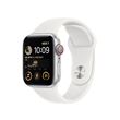 Apple Watch SE GPS + Cellular 2ème génération, boîtier Aluminium Argent 40mm avec Bracelet Sport Blanc