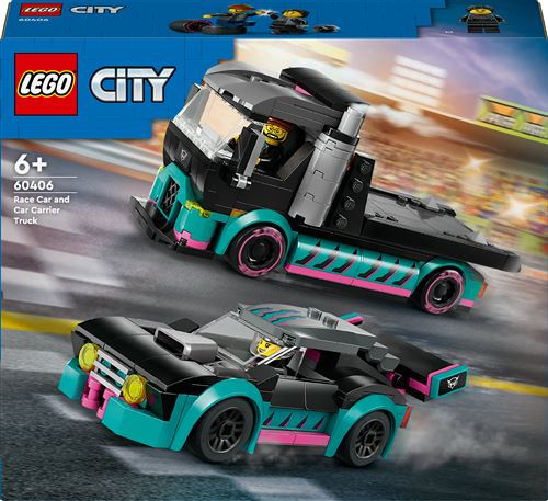 LEGO® City 60406 La voiture de course et le camion de transport de voitures