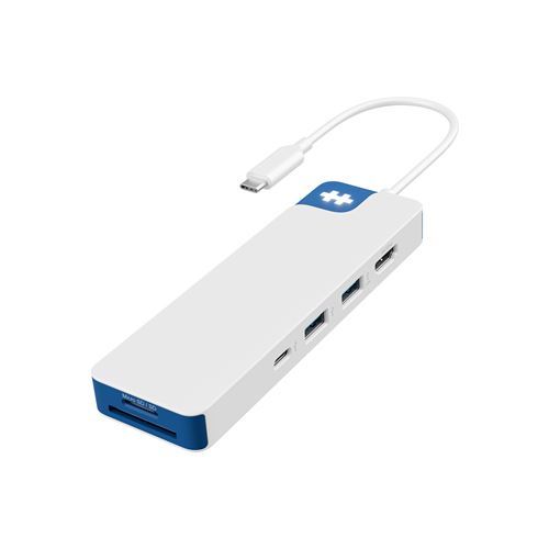 Hub USB-C Hyper Hyperdrive Flex8 Blanc et Bleu
