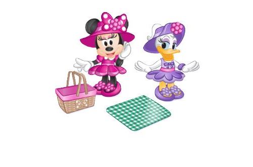 Pack de 2 figurines Mickey Et Minnie Thème Tea Party avec accessoires 7.5 cm