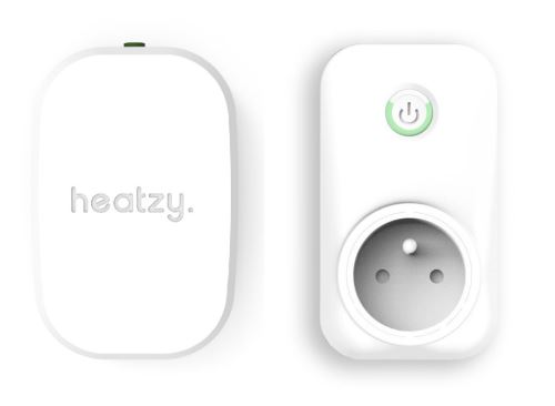 Heatzy Flam Verbonden Thermostaat met Plugzy Stekker Wit