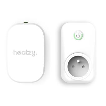 Photo de thermostat-connecte-heatzy-flam-avec-prise-plugzy-blanc