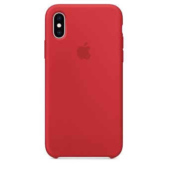 coque iphone xs rouge silicone