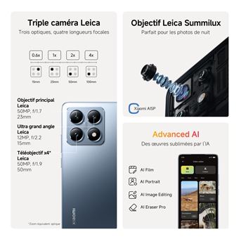 Téléphone mobile - XIAOMI - Xiaomi 15 - 12 Go RAM - 256 Go - Noir