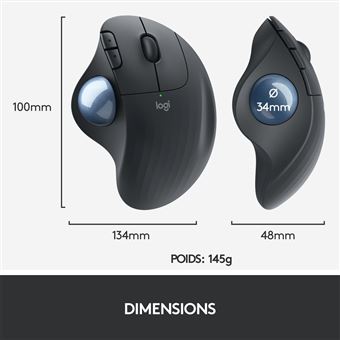 Souris Trackball sans fil Logitech ERGO M575 Bluetooth ergonomique Noir Souris Trackball sans fil Logitech ERGO M575 Bluetooth ergonomique Noir