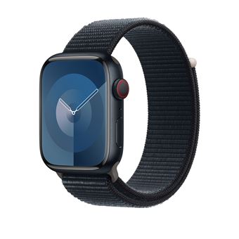 Bracelet Sport pour Apple Watch 45 mm avec boucle Minuit