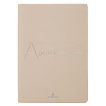 Agenda scolaire semainier Oberthur A5 S/D Bora 16 Beige Texture