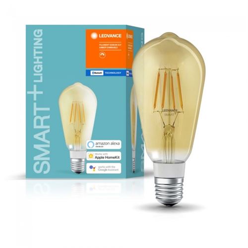 Ampoule connectée Ledvance Smart avec Filament Edison Dimmable 55 6 W Blanc