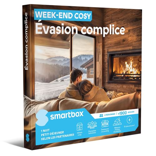 Coffret cadeau SmartBox Week end Cosy Evasion complice