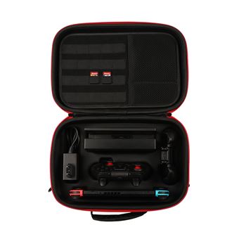 Grand sac de transport Konix Noir et Rouge pour Nintendo Switch