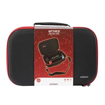 Grand sac de transport Konix Noir et Rouge pour Nintendo Switch