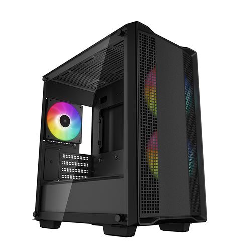 Boîtier PC gaming Deepcool CC360 A-RGB Moyen tour Noir avec panneau latéral en verre trempé - Deepcool