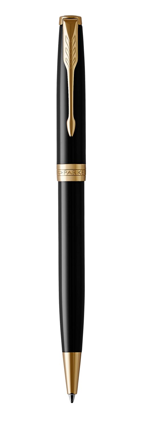 Kugelschreiber Parker Sonnet schwarz lackiert GT mittel