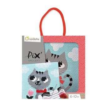 Kit créatif Avenue Mandarine Pix Gallery Canevas Chat - 1