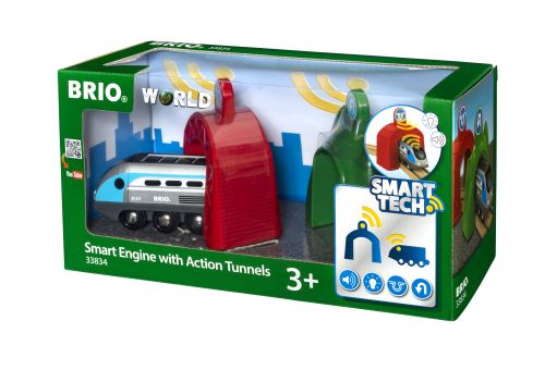 Locomotive intelligente et portiques Brio