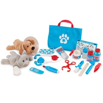 Playset Melissa & Doug Ensemble de jeu pour animaux de compagnie Examiner et traiter