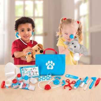 Playset Melissa & Doug Ensemble de jeu pour animaux de compagnie Examiner et traiter