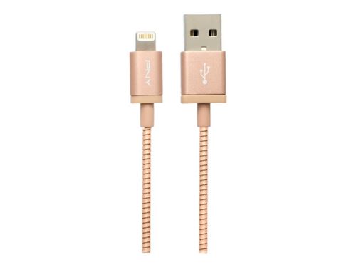 Câble PNY Lightning Métallique 1,20 m Or rose