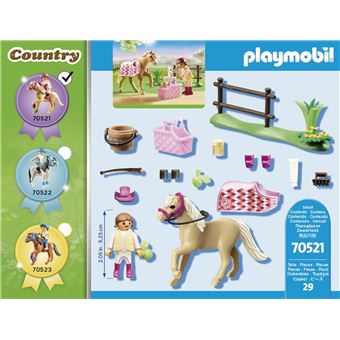 Playmobil Country 70521 Cavalière avec poney beige