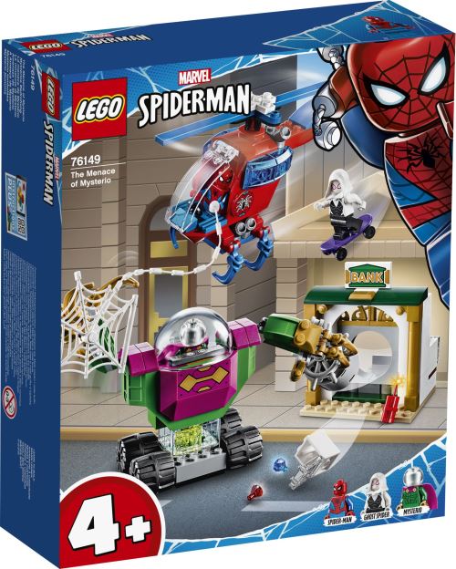 Lego Super-Héros Marvel Spider-Man La Menace De Mystério, Hélicoptère Pour Enfants D'Âge Préscolaire, 169 Pièces, 76149