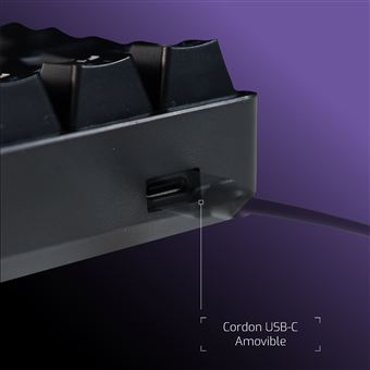 Clavier sans fil gaming mécanique Azerty Onlan CA-100 TKL Noir