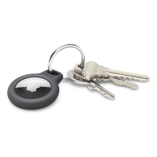 Support sécurisé avec porte-clés Belkin pour AirTag Noir - Balise connectée