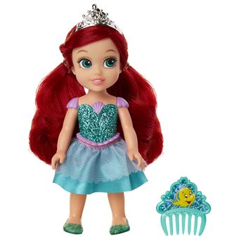 Poupée Disney Princesses avec Paillettes et Peigne 15 cm Modèle aléatoire