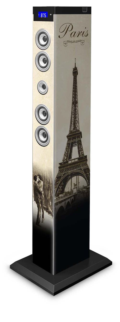 BIGBEN  Tour Multim&eacute;dia Paris - Enceinte sans fil Bluetooth - Blanc