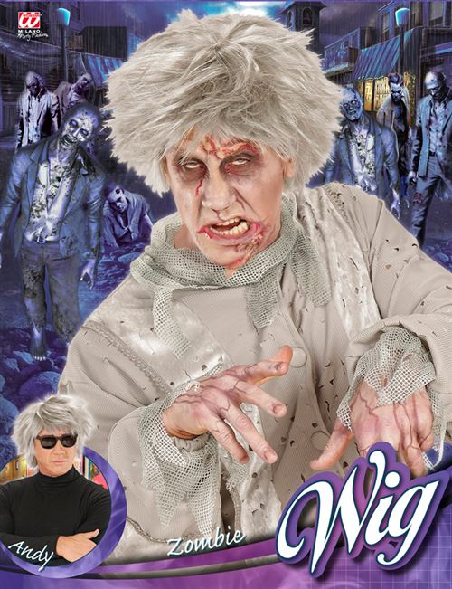 Perruque zombie homme Halloween