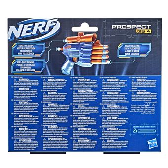 Jeu de plein air Nerf Blaster Elite 2.0 Prospect QS4 Bleu et Orange
