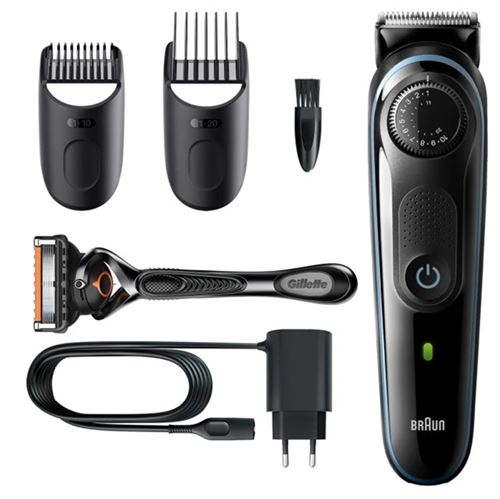Tondeuse à barbe Braun BT5340 Noir et Bleu
