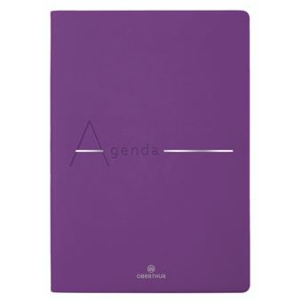 Agenda scolaire semainier Oberthur A5 S/D Bora 16 Violet Texture