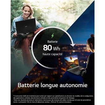 PC Portable LG Gram 17Z90R-AD7CF 17" Intel Core i7 32 Go RAM 2 To SSD Gris Charbon