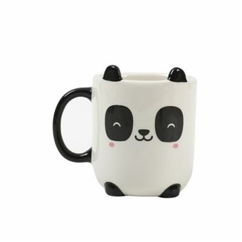 Tasse avec bougie Itotal Panda Noir et blanc