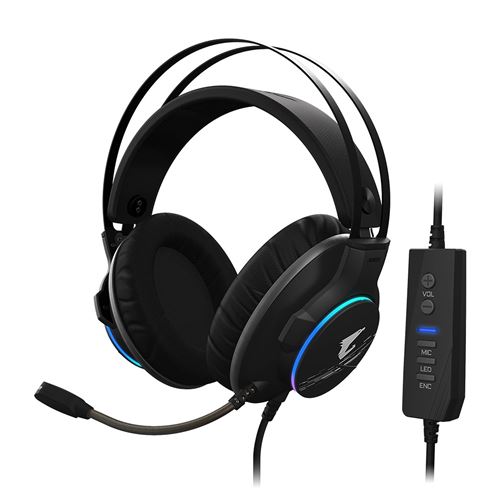 Gigabyte AORUS H1- Micro-casque - circum-aural - filaire - USB