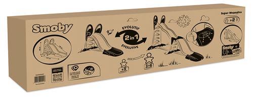 Toboggan enfant 2 en 1 Smoby Life Super Megagliss