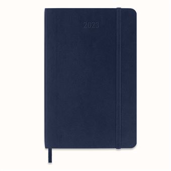 Agenda scolaire Moleskine 2022 2023 Journalier format de poche Souple Bleu Saphir