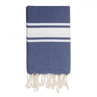 Fouta Febronie Traditionnelle Unie St Tropez Bleu jean