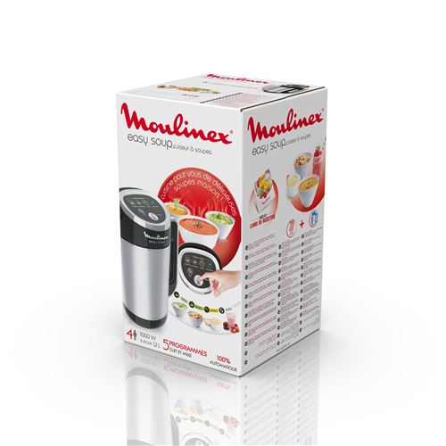 Blender Moulinex Easy Soup LM841810 1000 W Argent et Noir - Achat & prix