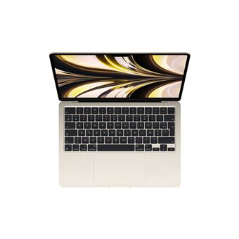 Apple MacBook Air 13'' 256 Go SSD 8 Go RAM Puce M2 CPU 8 cœurs GPU 8 cœurs Lumière Stellaire Nouveau