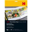 Pack de 10 feuilles de papier photo autocollant Kodak A4