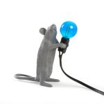 Lampe à poser Seletti Souris debout Gris