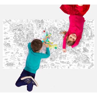 Poster à colorier XXL Omy Atlas