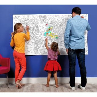 Poster à colorier XXL Omy Atlas